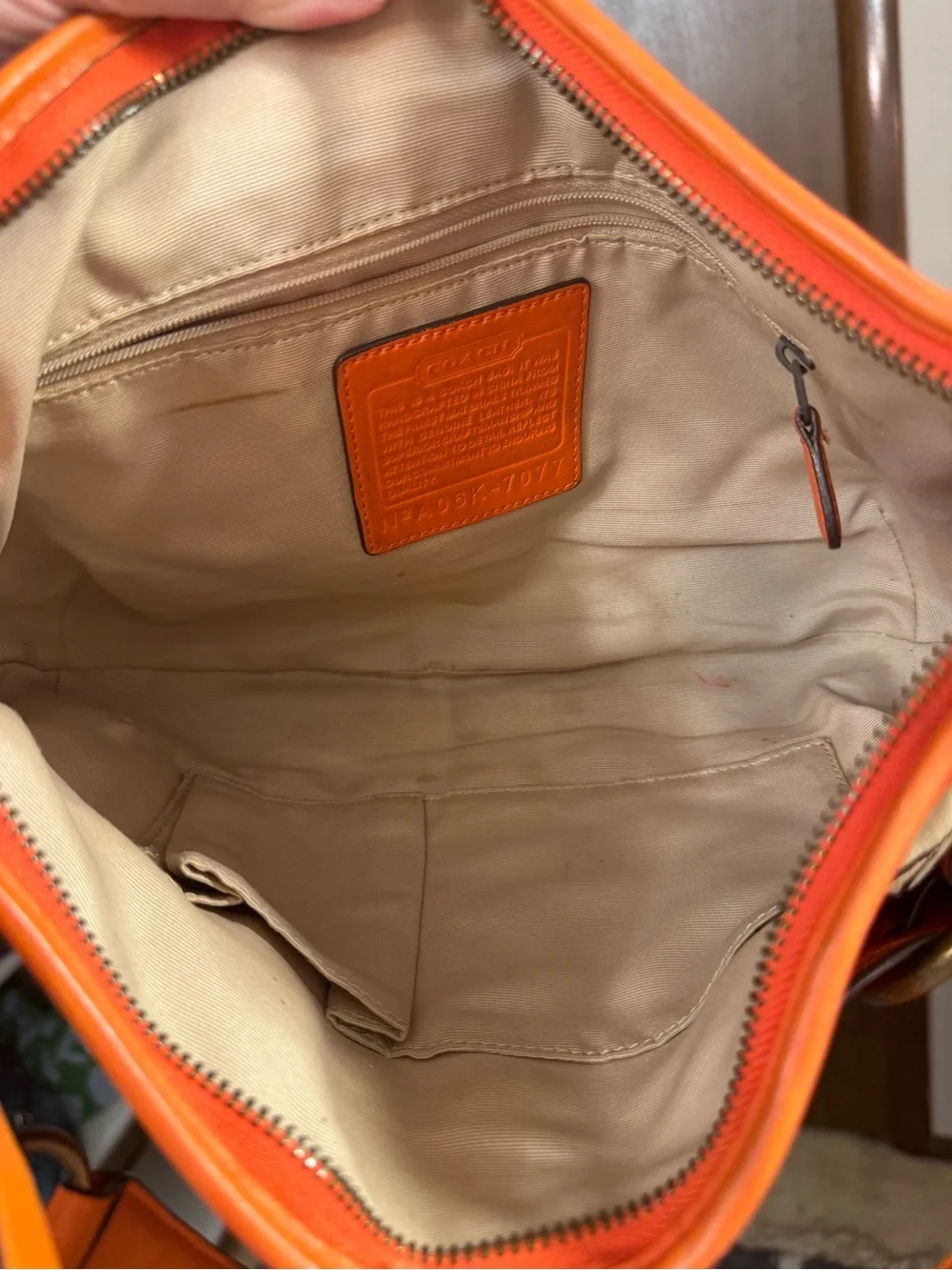 Coach Signature Canvas SoHo Hobo Bag in Khaki Orange